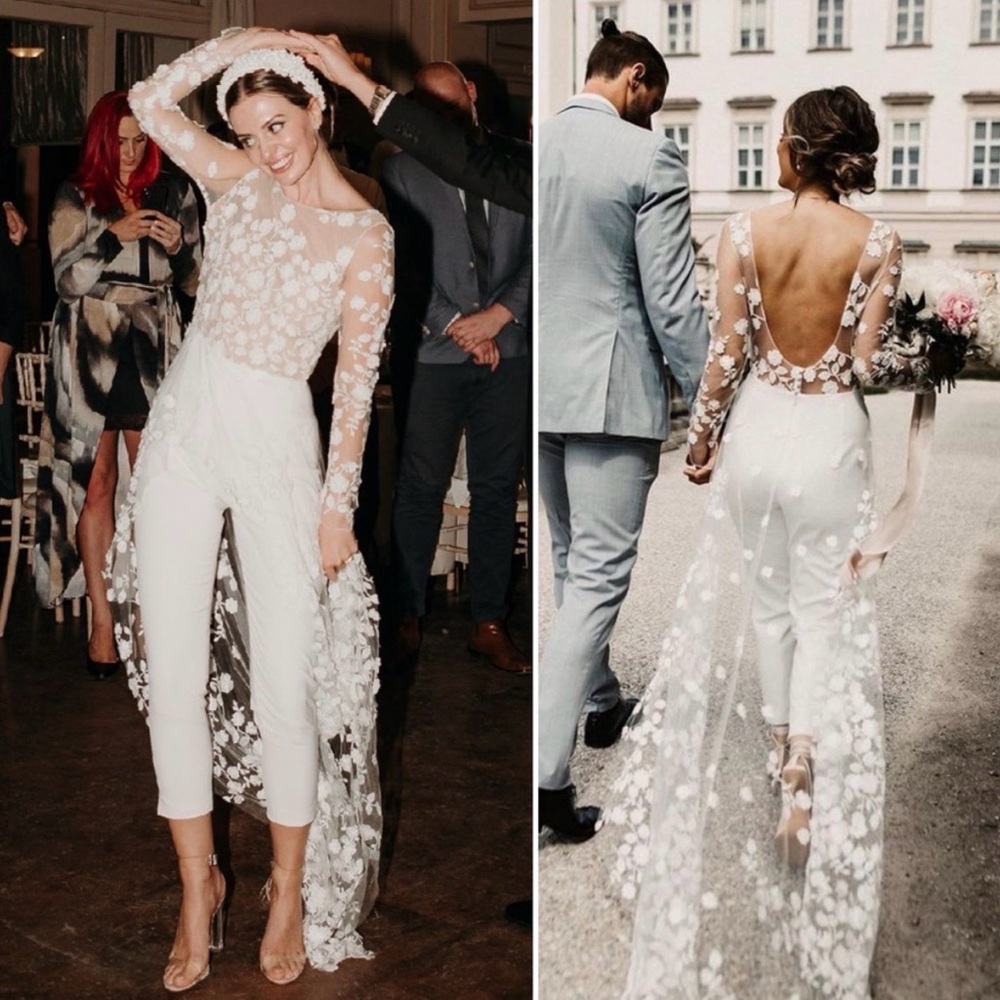 Rime Arodaky White Floral Jumpsuit - Picture 7 of 8